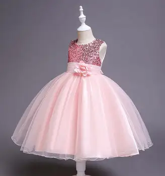 Top children's cross-border maternal and child clothing, children's sequined tie dress, princess dress evening dress
Top children's cross-border maternal and child clothing, children's sequined tie dress, princess dress evening dress