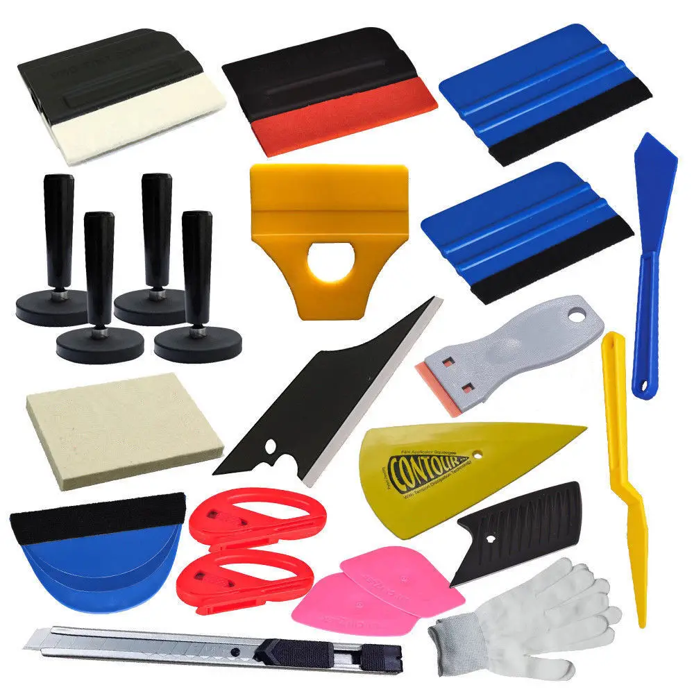 Car Wrap Vinyl Squeegee Tool Kit Razor Wrapping Gloves 4 Magnets holder Combo Set
Car Wrap Vinyl Squeegee Tool Kit Razor Wrapping Gloves 4 Magnets holder Combo Set