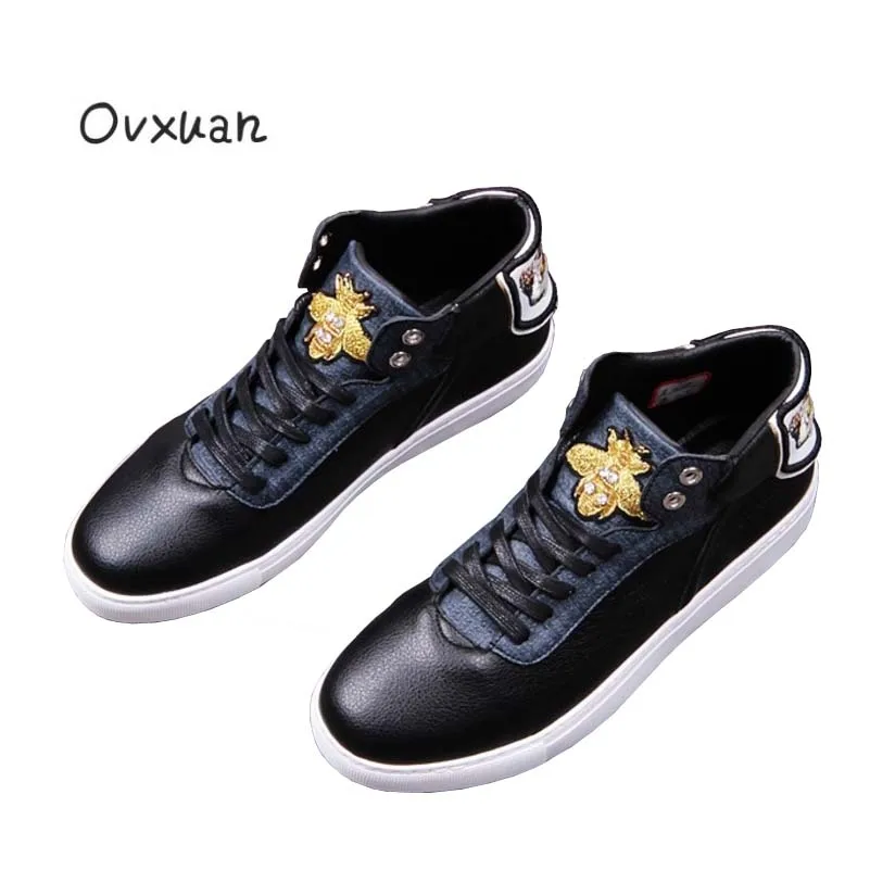Ovxuan Gold Bee Embroidery Owl Glitter Rhinestone Italian Style Luxury Brand Handmade Loafers moccasins Mens Flats Men Shoes
Ovxuan Gold Bee Embroidery Owl Glitter Rhinestone Italian Style Luxury Brand Handmade Loafers moccasins Mens Flats Men Shoes