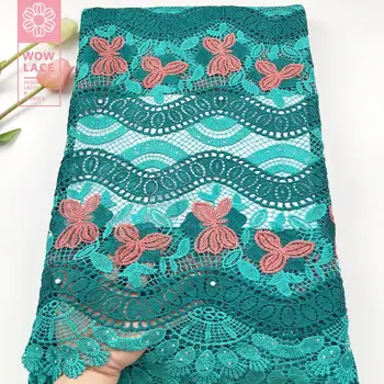 Rhinestones Nigerian Embroidery Cord Laces In Green Unique Style 2019 French Beaded Water Soluble Fabrics Bride Dress Material 
Rhinestones Nigerian Embroidery Cord Laces In Green Unique Style 2019 French Beaded Water Soluble Fabrics Bride Dress Material