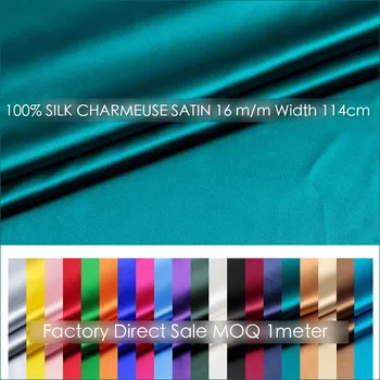 SILK CHARMEUSE SATIN 114cm width 16momme/100% Pure Mulberry Silk Fabric/Apparel sewing fabric for evening dress MOQ 1meter 31-60
SILK CHARMEUSE SATIN 114cm width 16momme/100% Pure Mulberry Silk Fabric/Apparel sewing fabric for evening dress MOQ 1meter 31-60