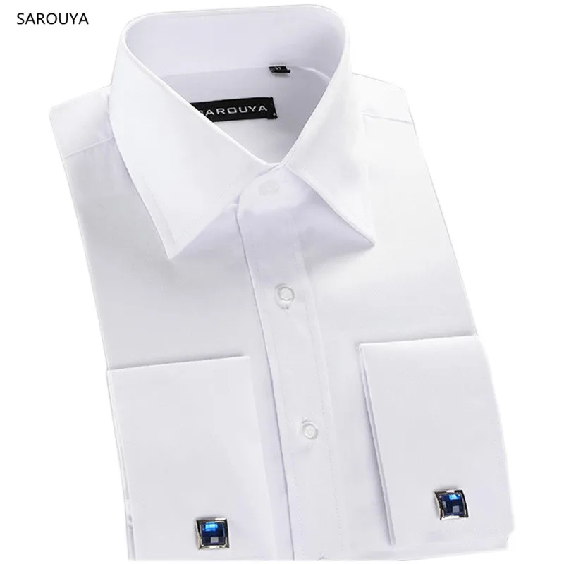 SAROUYA xFS71 2016 Mens Luxury Long Sleeve French Cuff shirts wedding Slim Fit Cufflinks Social Dress Shirt Formal Male Clothing
SAROUYA xFS71 2016 Mens Luxury Long Sleeve French Cuff shirts wedding Slim Fit Cufflinks Social Dress Shirt Formal Male Clothing
