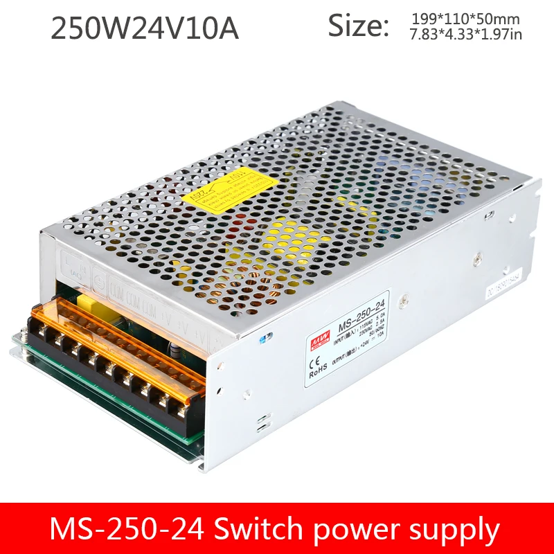 AC220 к dc24V10A импульсный адаптер питания 250 Вт мониторинг небольшой преобразователь