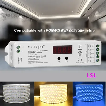 Mi Light LS1 2.4GHz RF wireless APP Photo control DC12V-24V 4 in 1 Smart LED Controller for Diming,CCT,RGB,RGBW LED Strip light
Mi Light LS1 2.4GHz RF wireless APP Photo control DC12V-24V 4 in 1 Smart LED Controller for Diming,CCT,RGB,RGBW LED Strip light