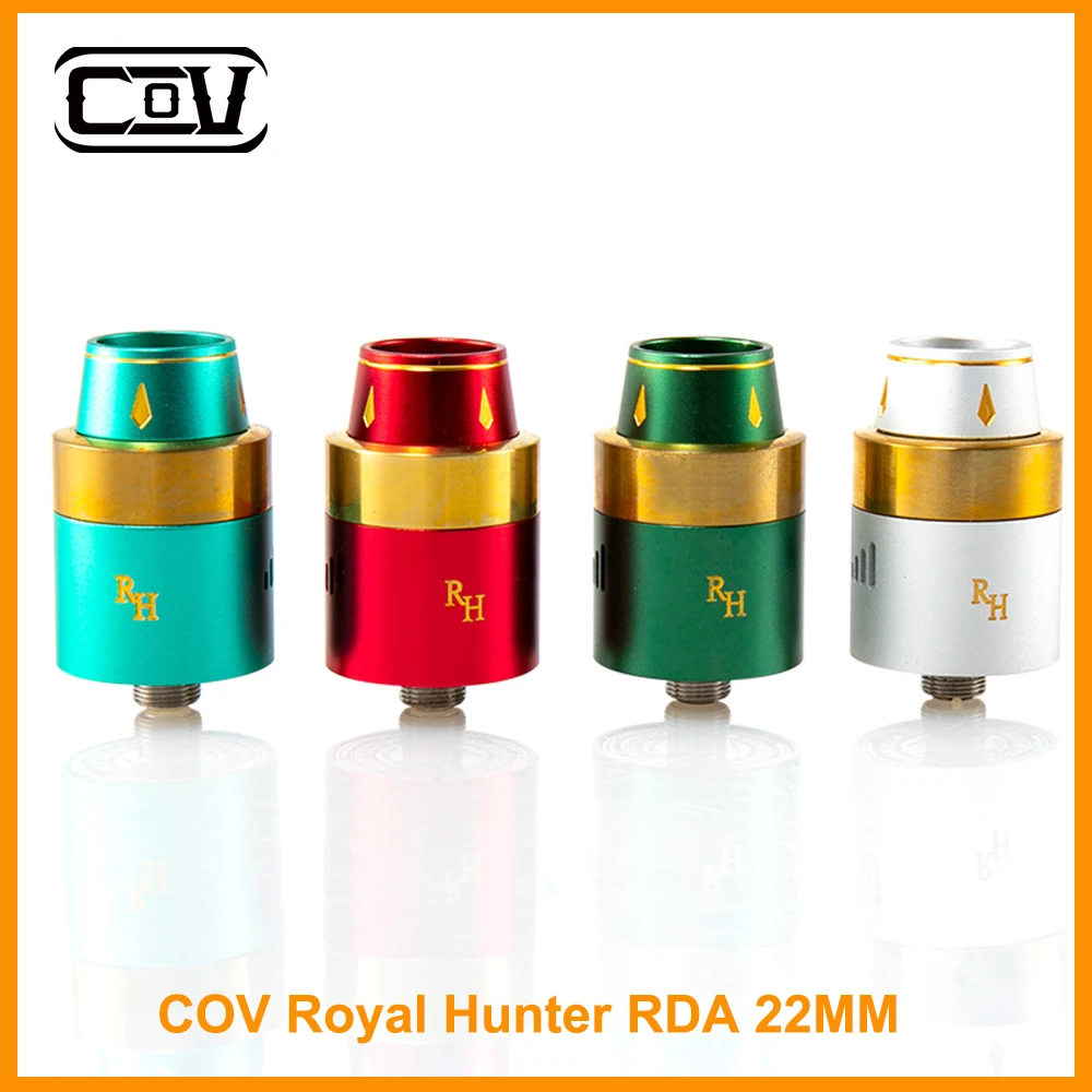 Original COV Royal Hunter RDA Atomizer 510 thread Adjustable airflow system and T style center post Electronic cigarette
Original COV Royal Hunter RDA Atomizer 510 thread Adjustable airflow system and T style center post Electronic cigarette