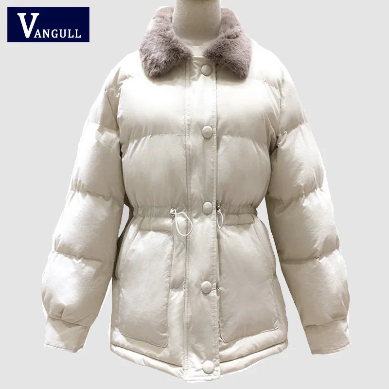 Vangull Thick Women Parkas Winter Warm Female Loose Jackets Long Sleeve Big Fur Collar Zipper Coat Waist Casual Solid Outerwear 
Vangull Thick Women Parkas Winter Warm Female Loose Jackets Long Sleeve Big Fur Collar Zipper Coat Waist Casual Solid Outerwear
