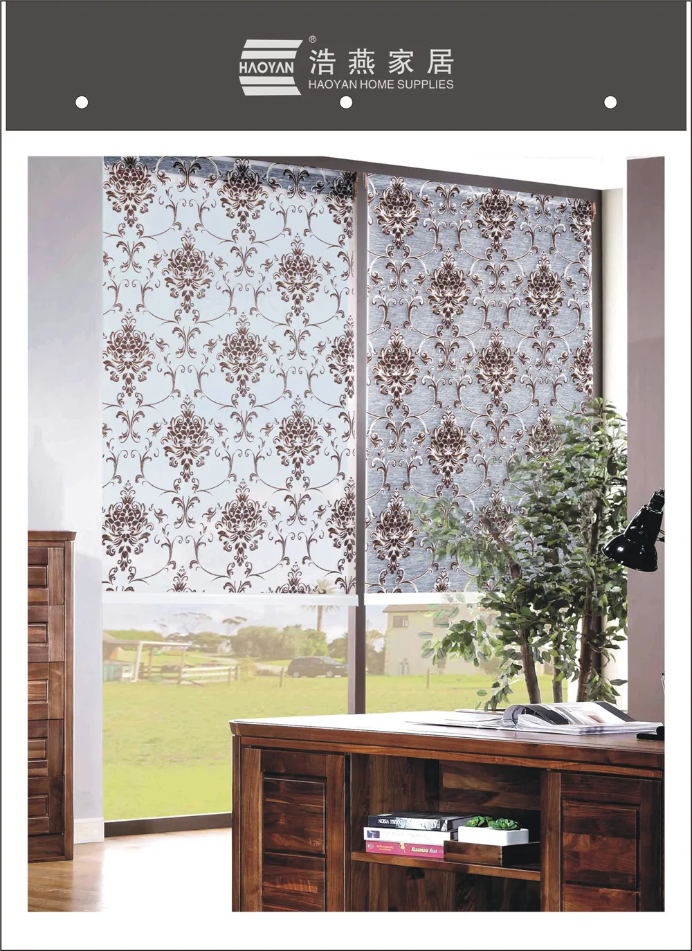 having two layers Custome sized Day and night blinds Double-deck roller Blinds Haoyan 0506
having two layers Custome sized Day and night blinds Double-deck roller Blinds Haoyan 0506