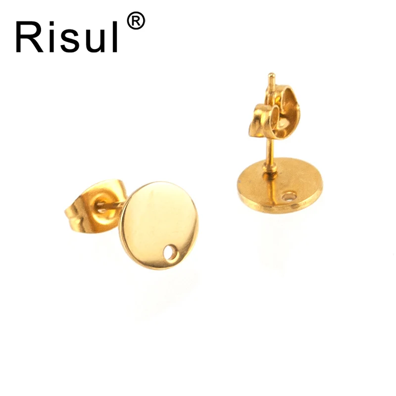 Risul Women jewelry personalized Stud Earrings 8mm Round heart loop hole Gold/Silver color Stainless steel wholesale 50pairs
Risul Women jewelry personalized Stud Earrings 8mm Round heart loop hole Gold/Silver color Stainless steel wholesale 50pairs