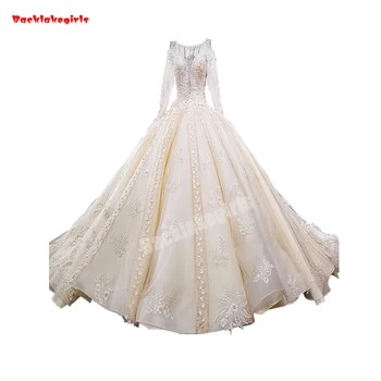 Backlakegirls Vintage Ball Gowns Wedding Dress Long Pearls Inlay Flowers Long Sleeve White Sequined Bridal Gown 2018 Hot Sale
Backlakegirls Vintage Ball Gowns Wedding Dress Long Pearls Inlay Flowers Long Sleeve White Sequined Bridal Gown 2018 Hot Sale