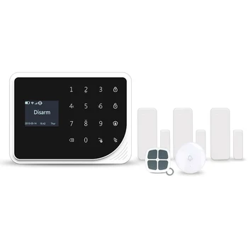 96 wireless zone 4 wire zone gsm wifi home alarm system two way intercom APP control smart intruder alarm system work
96 wireless zone 4 wire zone gsm wifi home alarm system two way intercom APP control smart intruder alarm system work