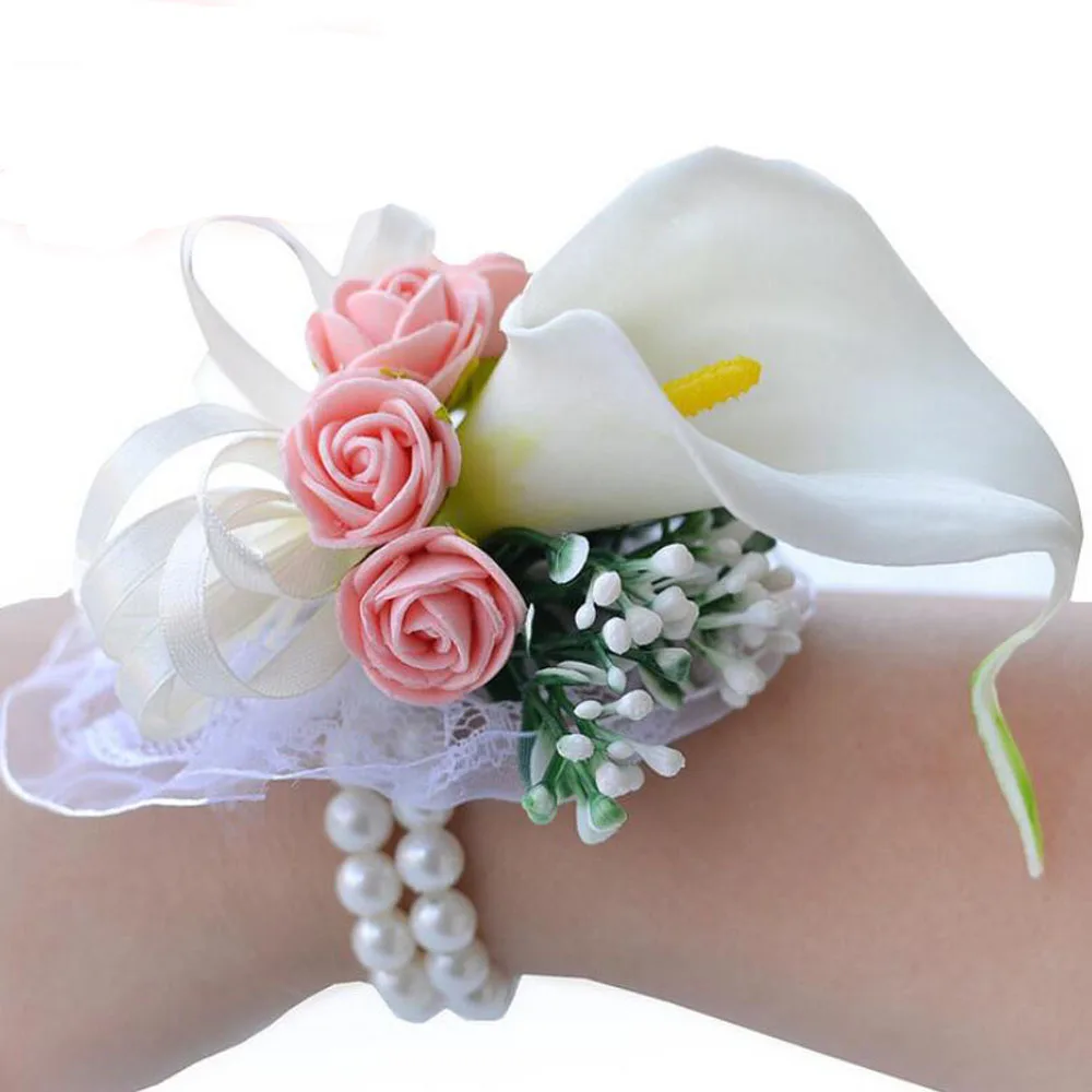 2 Pcs\lot Custom-made 100 % New Handmade Calla Artificial Hand Flowers Wedding Wrist Flowers For Bridesmaid Wedding Decoration
2 Pcs\lot Custom-made 100 % New Handmade Calla Artificial Hand Flowers Wedding Wrist Flowers For Bridesmaid Wedding Decoration