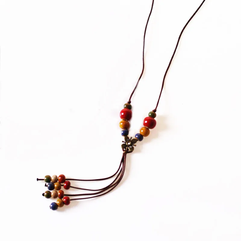 1 PCS Fashion Ethnic Style Round Ceramic Necklace Handmade Porcelain Beads Rope Sweater Necklace For Women Girl's Gift
1 PCS Fashion Ethnic Style Round Ceramic Necklace Handmade Porcelain Beads Rope Sweater Necklace For Women Girl's Gift