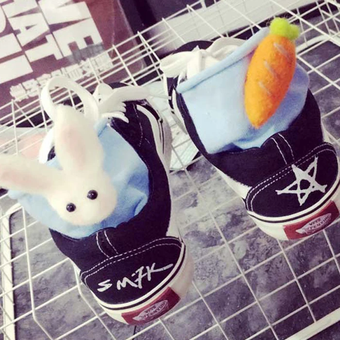 Personality Rabbit Carrot Asymmetric Wool Felt Cartoon Candy Color Crimp Socks Roll Closure 2018 New Collection
Personality Rabbit Carrot Asymmetric Wool Felt Cartoon Candy Color Crimp Socks Roll Closure 2018 New Collection
