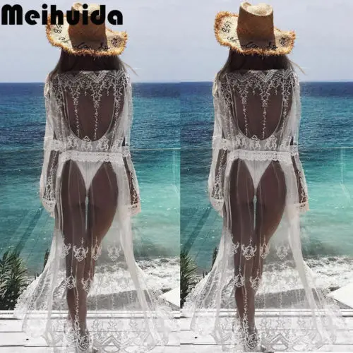 Women Beachwear Kaftan Summer Dress Women Lace Patchwork See Through Long Sleeve Fashion Dresses Summer Clothing
Women Beachwear Kaftan Summer Dress Women Lace Patchwork See Through Long Sleeve Fashion Dresses Summer Clothing