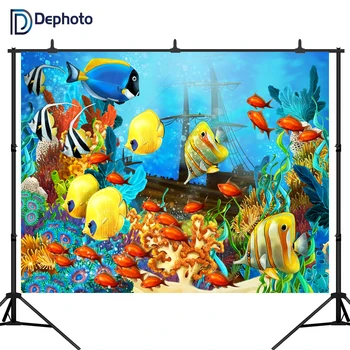 DePhoto Underwater World Fish Coral Shipwreck photography backdrops Printed Children Kids Aquarium World Photo Studio Background
DePhoto Underwater World Fish Coral Shipwreck photography backdrops Printed Children Kids Aquarium World Photo Studio Background