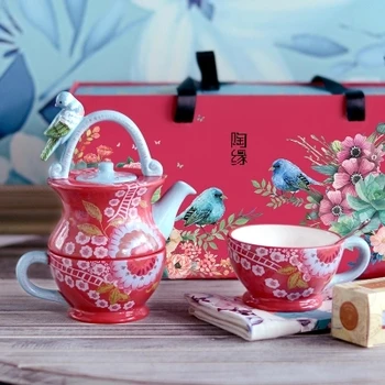 Ceramic tea set gift set afternoon teapot tea cup whole set of hand gifts
Ceramic tea set gift set afternoon teapot tea cup whole set of hand gifts