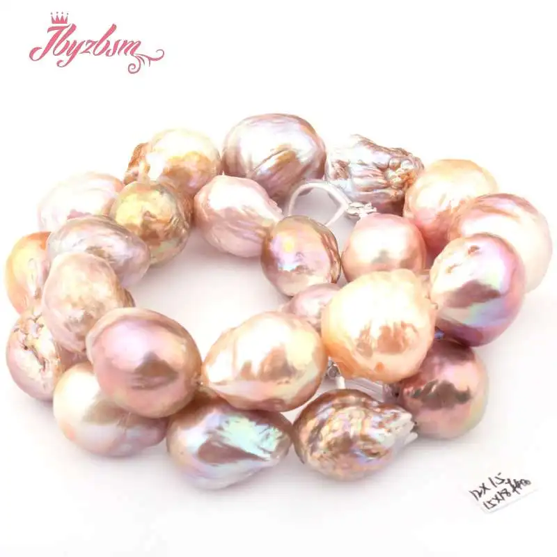 12x15-15x18mm Round Irregular Edison Reborn Large Freshwater Pearl Natural Stone Beads DIY Women Necklace Bracelet Jewelry 15"
12x15-15x18mm Round Irregular Edison Reborn Large Freshwater Pearl Natural Stone Beads DIY Women Necklace Bracelet Jewelry 15"