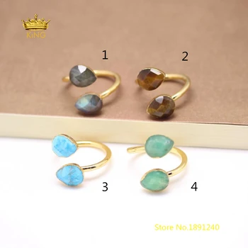 5pcs Natural Stones Teardrop Shape Rings Jewelry,Faceted Pear Gems Circle Rings,Gold Copper Loop Rings Findings Wholesale GH256
5pcs Natural Stones Teardrop Shape Rings Jewelry,Faceted Pear Gems Circle Rings,Gold Copper Loop Rings Findings Wholesale GH256