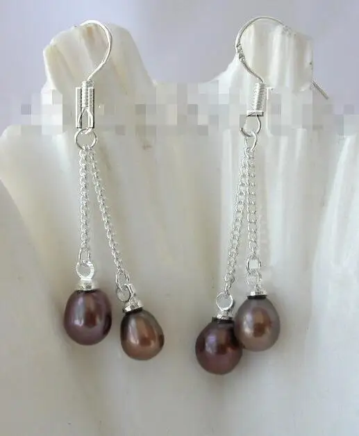 Free shipping hot sale Women Bridal Wedding Jewelry >>>classic Brown freshwater cultured pearl dangle earrings silver m261
Free shipping hot sale Women Bridal Wedding Jewelry >>>classic Brown freshwater cultured pearl dangle earrings silver m261