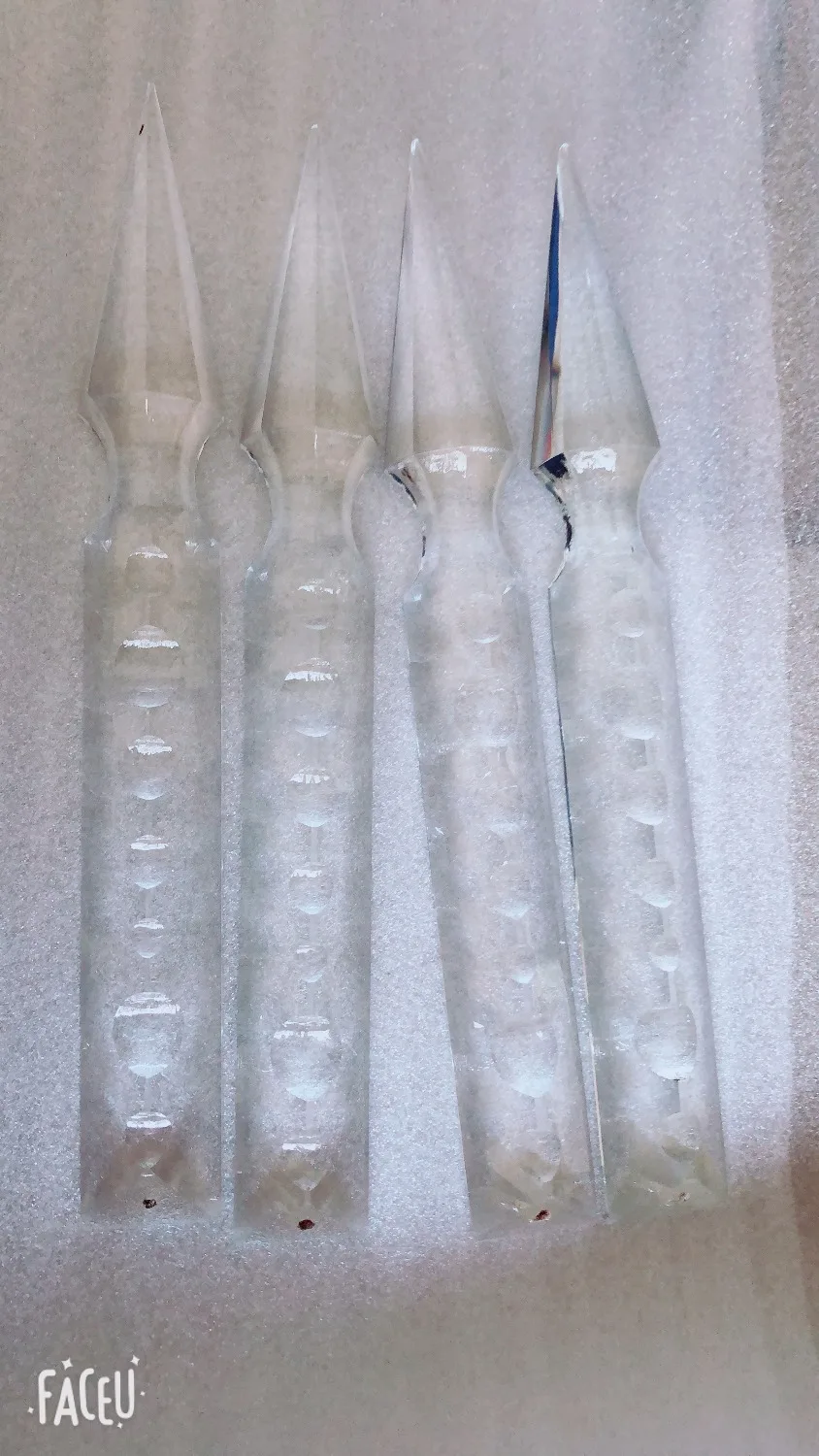 110pc 150mm CRYSTAL SPEAR CUT GLASS PRISMS CHANDELIER LAMP DROP REPLACE PART HANG
110pc 150mm CRYSTAL SPEAR CUT GLASS PRISMS CHANDELIER LAMP DROP REPLACE PART HANG