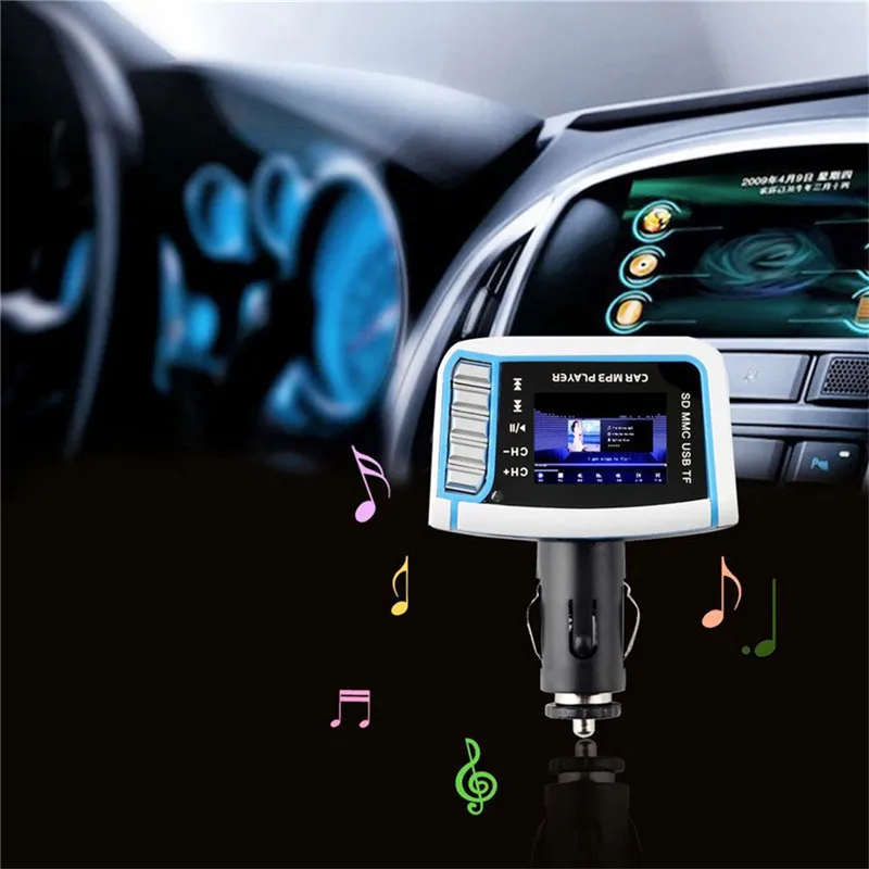 1.44" LCD Music Car MP3 Player FM Transmitter Modulator Card USB Drive SCV Video Files With Remote Control
1.44" LCD Music Car MP3 Player FM Transmitter Modulator Card USB Drive SCV Video Files With Remote Control