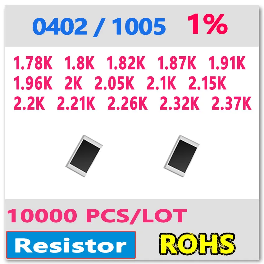 JASNPROSMA OHM 0402 F 1% 10000pcs 1.78K 1.8K 1.82K 1.87K 1.91K 1.96K 2K 2.05K 2.1K 2.15K 2.2K 2.21K 2.26K 2.32K 2.37K smd 1005
JASNPROSMA OHM 0402 F 1% 10000pcs 1.78K 1.8K 1.82K 1.87K 1.91K 1.96K 2K 2.05K 2.1K 2.15K 2.2K 2.21K 2.26K 2.32K 2.37K smd 1005