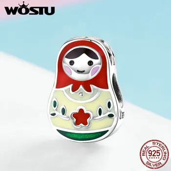 WOSTU Luxury Real 925 Sterling Silver Matryoshka Russian Girls Beads Fit Women Bracelet Silver Charms For Lovely Jewelry BKC1086
WOSTU Luxury Real 925 Sterling Silver Matryoshka Russian Girls Beads Fit Women Bracelet Silver Charms For Lovely Jewelry BKC1086