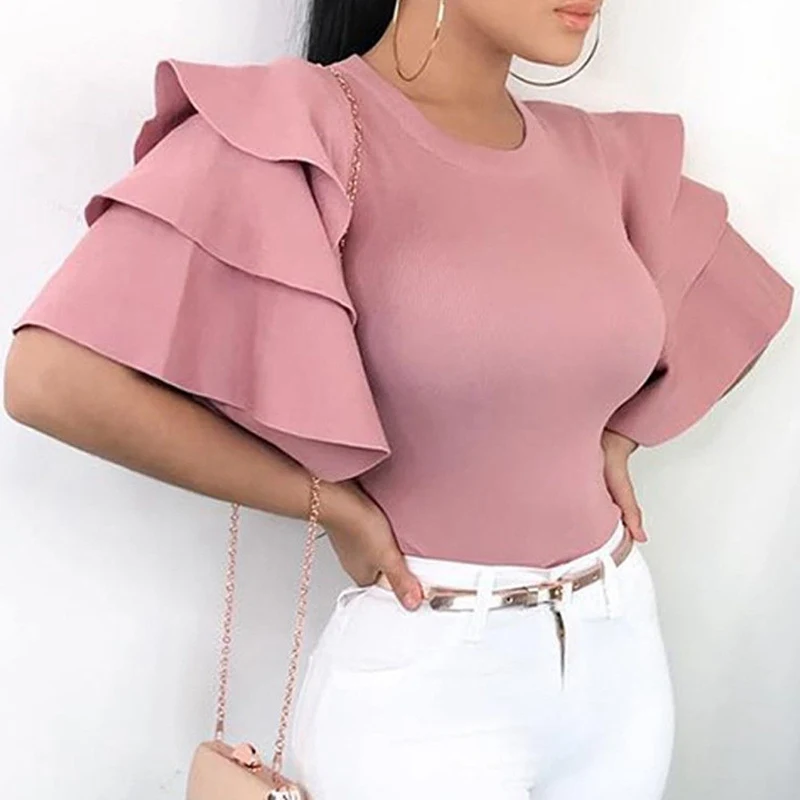 Women Girls Summer New Fashion Casual Solid Butterfly Short-Sleeve Chiffon Blouse Tops Hot
Women Girls Summer New Fashion Casual Solid Butterfly Short-Sleeve Chiffon Blouse Tops Hot