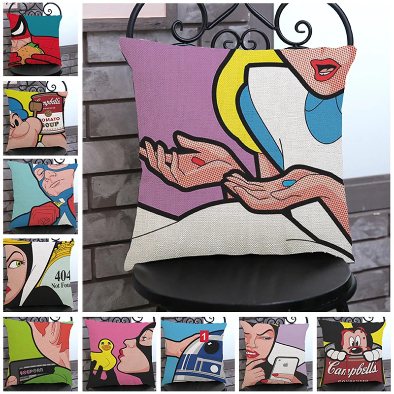 Woven Linen Cartoon Cushion Cover Sofa Car Home Decorative Throw Pillow Art Superhero Style SIZE 45*45 Almofadas Cojines
Woven Linen Cartoon Cushion Cover Sofa Car Home Decorative Throw Pillow Art Superhero Style SIZE 45*45 Almofadas Cojines