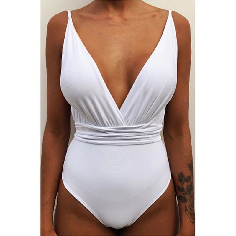 Miami Brand| Wrap String Multiway One Piece Swimsuit Sexy Deep V Backless Beach Wear Monokini Miami Brand| Wrap String Multiway One Piece Swimsuit Sexy Deep V Backless Beach Wear Monokini