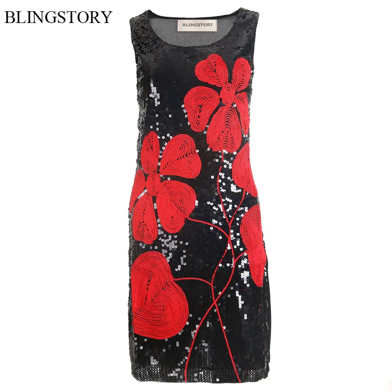 BLINGSTORY Vintage Sequin Paillette Mini Evening Party Sequin Dress Embroidery Flower Summer Dresses Club Vestidos Drop-shipping
BLINGSTORY Vintage Sequin Paillette Mini Evening Party Sequin Dress Embroidery Flower Summer Dresses Club Vestidos Drop-shipping