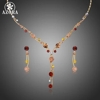 AZORA Luxury Crystals Earrings Sets for Women Y Shape Design Necklaces Bridal Jewelry Sets for Wedding Engagement Party TG0255
AZORA Luxury Crystals Earrings Sets for Women Y Shape Design Necklaces Bridal Jewelry Sets for Wedding Engagement Party TG0255