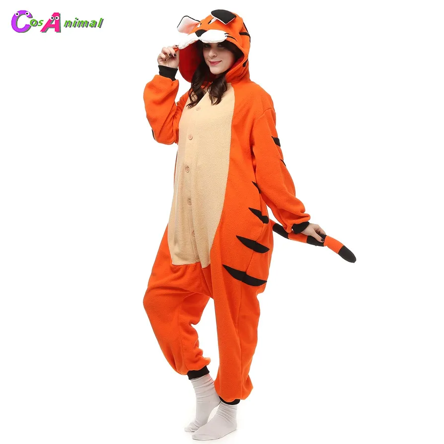 Adults Polar Fleece Kigurumi Women Bengal Tiger Costume Men Cartoon Animal Onesies Pajama Halloween Carnival Party Jumpsuit
Adults Polar Fleece Kigurumi Women Bengal Tiger Costume Men Cartoon Animal Onesies Pajama Halloween Carnival Party Jumpsuit
