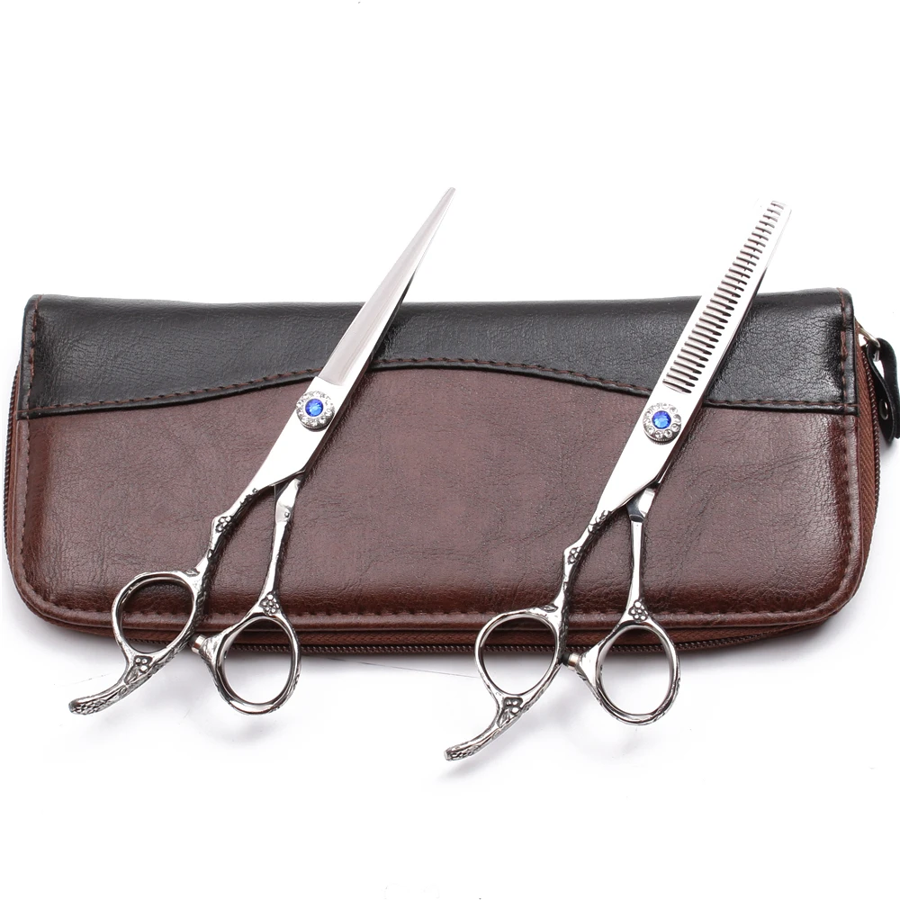 2Pcs Left-Hand 5.5 inch 440C Customized Logo Hairdresser's Scissors Cutting Shears Thinning Shears Professional Hair Scissors
2Pcs Left-Hand 5.5 inch 440C Customized Logo Hairdresser's Scissors Cutting Shears Thinning Shears Professional Hair Scissors