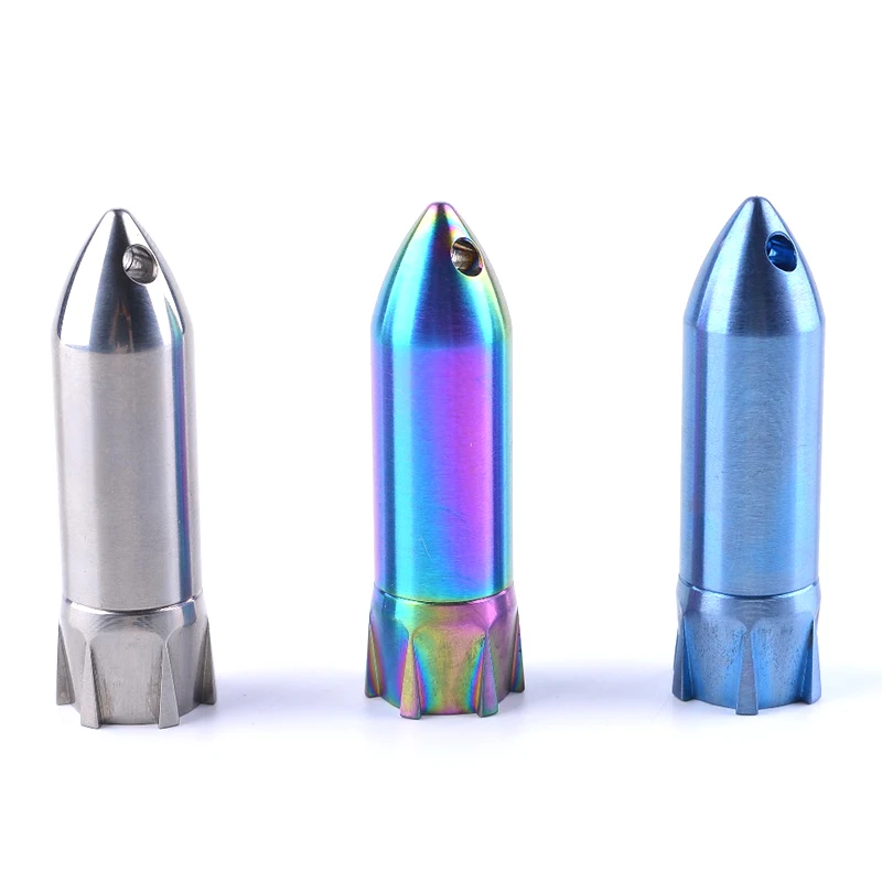 Titanium Alloy Outdoor Seal Waterproof Rocket Medicine Bottle Keychain EDC Pure Titanium Waterproof Carabiners Medicine Bottle
Titanium Alloy Outdoor Seal Waterproof Rocket Medicine Bottle Keychain EDC Pure Titanium Waterproof Carabiners Medicine Bottle