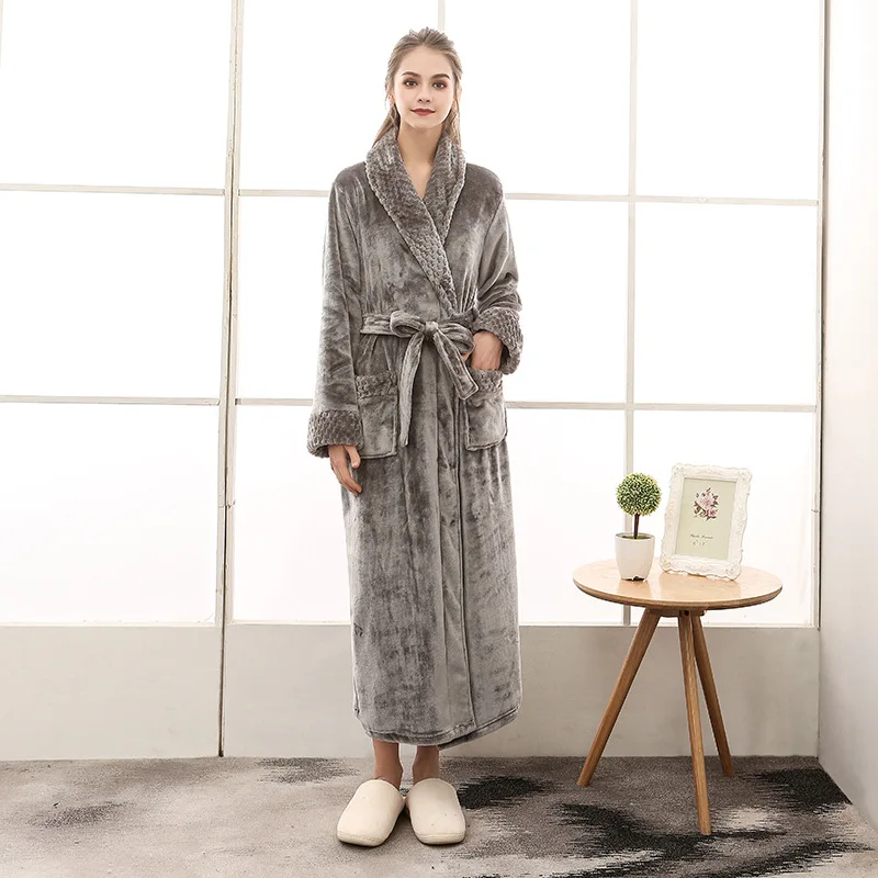 Lovers Bathrobe Men Women Long Winter thickening Kimono Bath Robe Male Dressing Gown Female Flannel Robes Plus Size 3XL
Lovers Bathrobe Men Women Long Winter thickening Kimono Bath Robe Male Dressing Gown Female Flannel Robes Plus Size 3XL