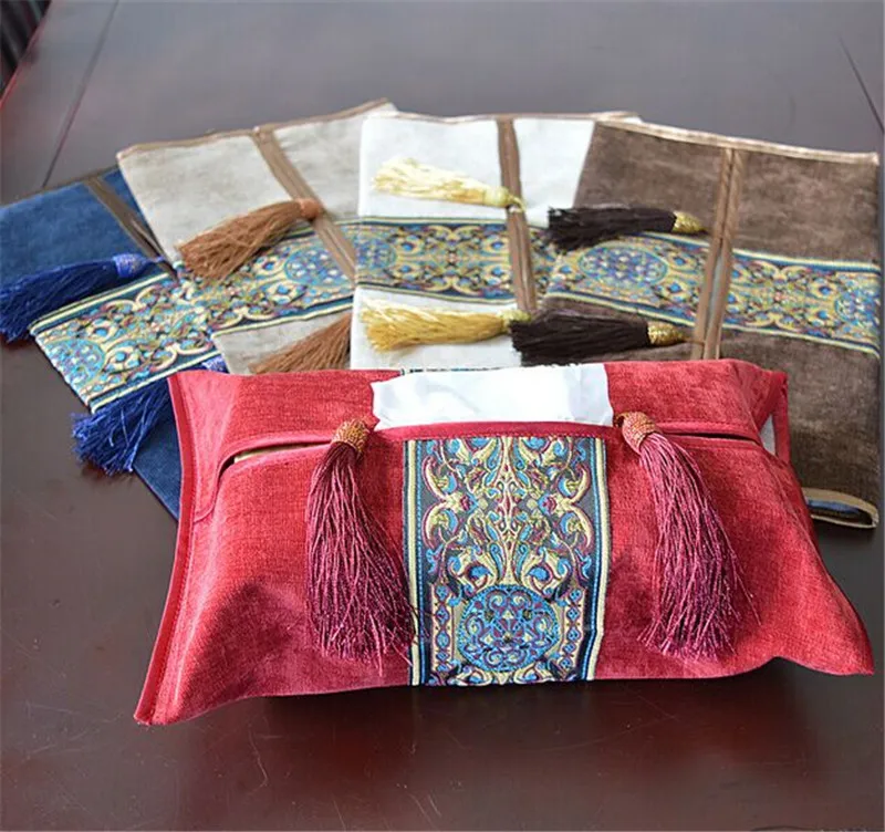 Charm Facial Kleenex Case Cover Chinese style Cotton Filled High End Silk Cotton Patchwork Tassel Luxury Tissue Boxes,36x21
Charm Facial Kleenex Case Cover Chinese style Cotton Filled High End Silk Cotton Patchwork Tassel Luxury Tissue Boxes,36x21
