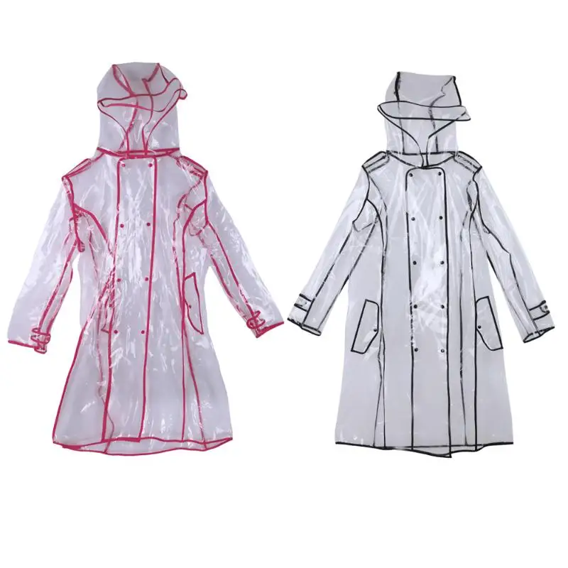 Outdoor Women Transparent EVA Vinyl Waterproof Raincoats With Belt Clear Runway Long Hooded Windbreaker Knee-length Rainwear
Outdoor Women Transparent EVA Vinyl Waterproof Raincoats With Belt Clear Runway Long Hooded Windbreaker Knee-length Rainwear