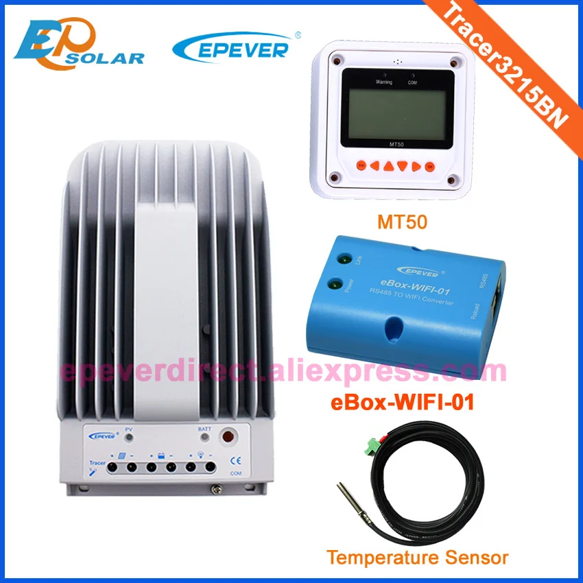Tracer3215BN 30amp with wifi box function solar panel regulator including MT50 remote and temperature sensor
Tracer3215BN 30amp with wifi box function solar panel regulator including MT50 remote and temperature sensor