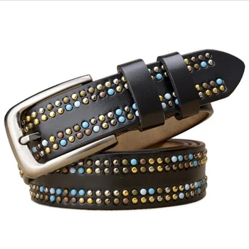 2019 Luxury Belts for Women Hip hop Fashion Rivet Decoration High Quality Leather Belts Pin Buckle Jeans Waist Belts
2019 Luxury Belts for Women Hip hop Fashion Rivet Decoration High Quality Leather Belts Pin Buckle Jeans Waist Belts
