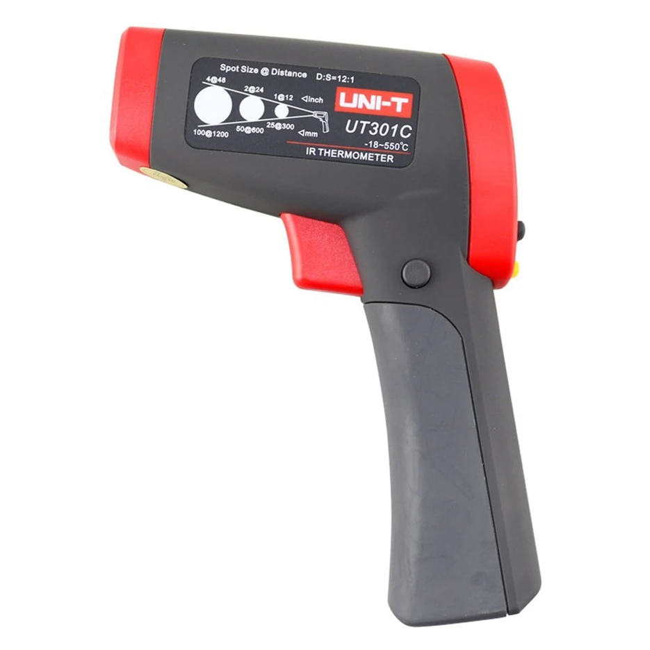 UNI T UT301C Non-contact Temperature Gun IR Laser Digital Thermometer C/F Option Dual Display MAX 550C Pyrometer LCD CE
UNI T UT301C Non-contact Temperature Gun IR Laser Digital Thermometer C/F Option Dual Display MAX 550C Pyrometer LCD CE