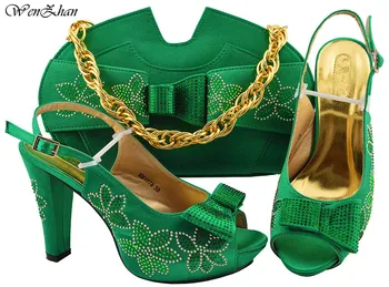 High Heel Shoes And Bag Matching Set With Green Color Hot Selling Women Italian Shoes And Bag Set For Party Wedding 38-43 B93-1
High Heel Shoes And Bag Matching Set With Green Color Hot Selling Women Italian Shoes And Bag Set For Party Wedding 38-43 B93-1