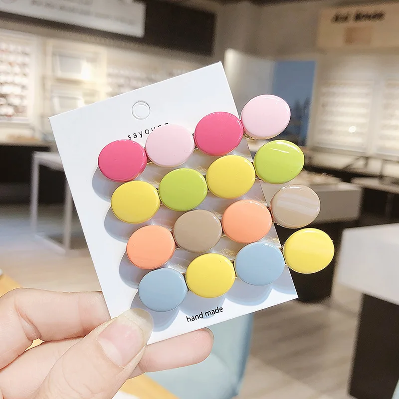 Fashion Korean Candy Acrylic Round Rectangular Geometric Hair Clip Hairpin Cute Wedding Engagement Accessories Jewelry Women
Fashion Korean Candy Acrylic Round Rectangular Geometric Hair Clip Hairpin Cute Wedding Engagement Accessories Jewelry Women