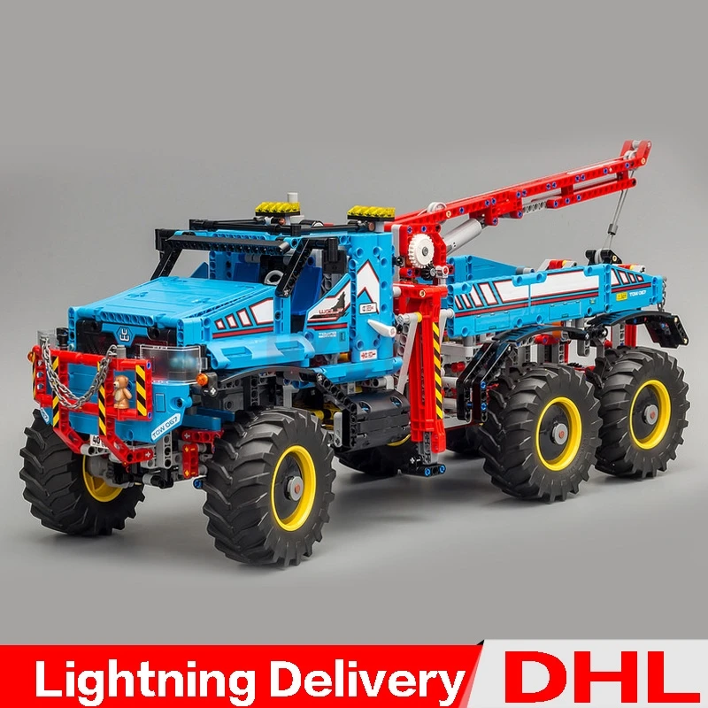 LP 20056 Technic Kits The Ultimate All Terrain 6X6 Remote Control Truck Set Building Blocks Bricks Legoings Toys Clone 42070
LP 20056 Technic Kits The Ultimate All Terrain 6X6 Remote Control Truck Set Building Blocks Bricks Legoings Toys Clone 42070