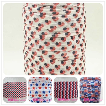 Q&N ribbon wholesale/OEM 5/8inch 16mm July 4th America heart printed folded over elastic FOE 50yds/roll free shipping
Q&N ribbon wholesale/OEM 5/8inch 16mm July 4th America heart printed folded over elastic FOE 50yds/roll free shipping