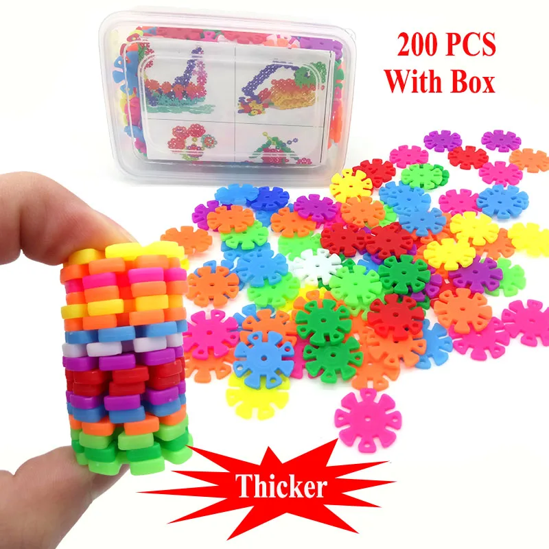 200Pcs Thicker 3D Puzzle Plastic Snowflake Building Blocks Educational Toys For Childrens With Gift Box
200Pcs Thicker 3D Puzzle Plastic Snowflake Building Blocks Educational Toys For Childrens With Gift Box