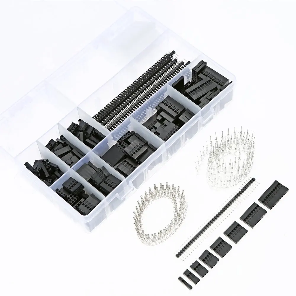 1450Pcs/Set 2.54mm Dupont Connector Assorted Kit PCB Headers Male Crimp Pins+Female Pin Terminal Connectors Diy Electronics Set
1450Pcs/Set 2.54mm Dupont Connector Assorted Kit PCB Headers Male Crimp Pins+Female Pin Terminal Connectors Diy Electronics Set