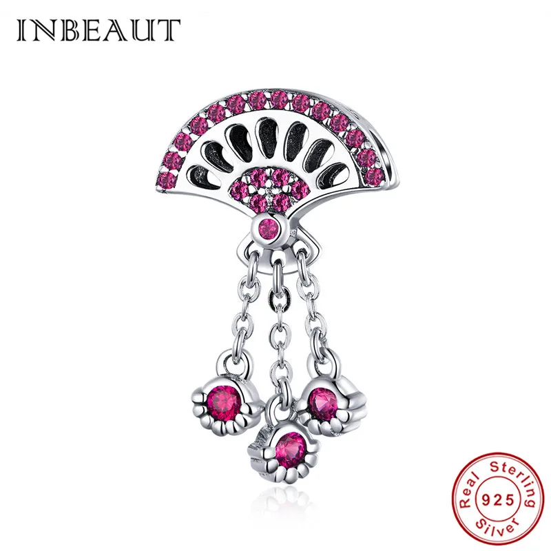 INBEAUT 100% 925 Sterling Silver Red Stone Zircon Chinese Traditional Fan Beads Ancient Fan-shaped Charm fit Pandora Bracelet
INBEAUT 100% 925 Sterling Silver Red Stone Zircon Chinese Traditional Fan Beads Ancient Fan-shaped Charm fit Pandora Bracelet