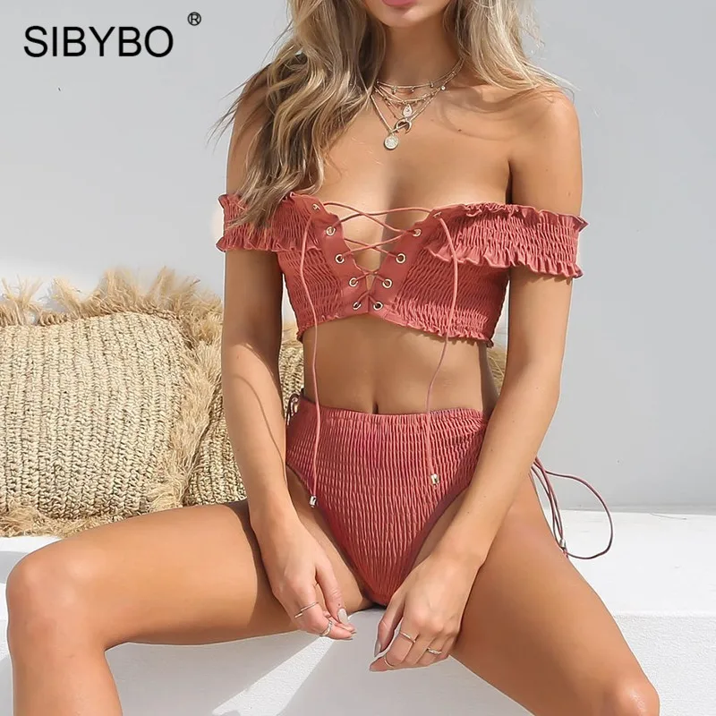 Sibybo Off Shoulder Lace Up Summer Two Piece Set Bodysuit Women Skinny Backless Sexy Women Rompers Beach Casual Playsuits Women
Sibybo Off Shoulder Lace Up Summer Two Piece Set Bodysuit Women Skinny Backless Sexy Women Rompers Beach Casual Playsuits Women
