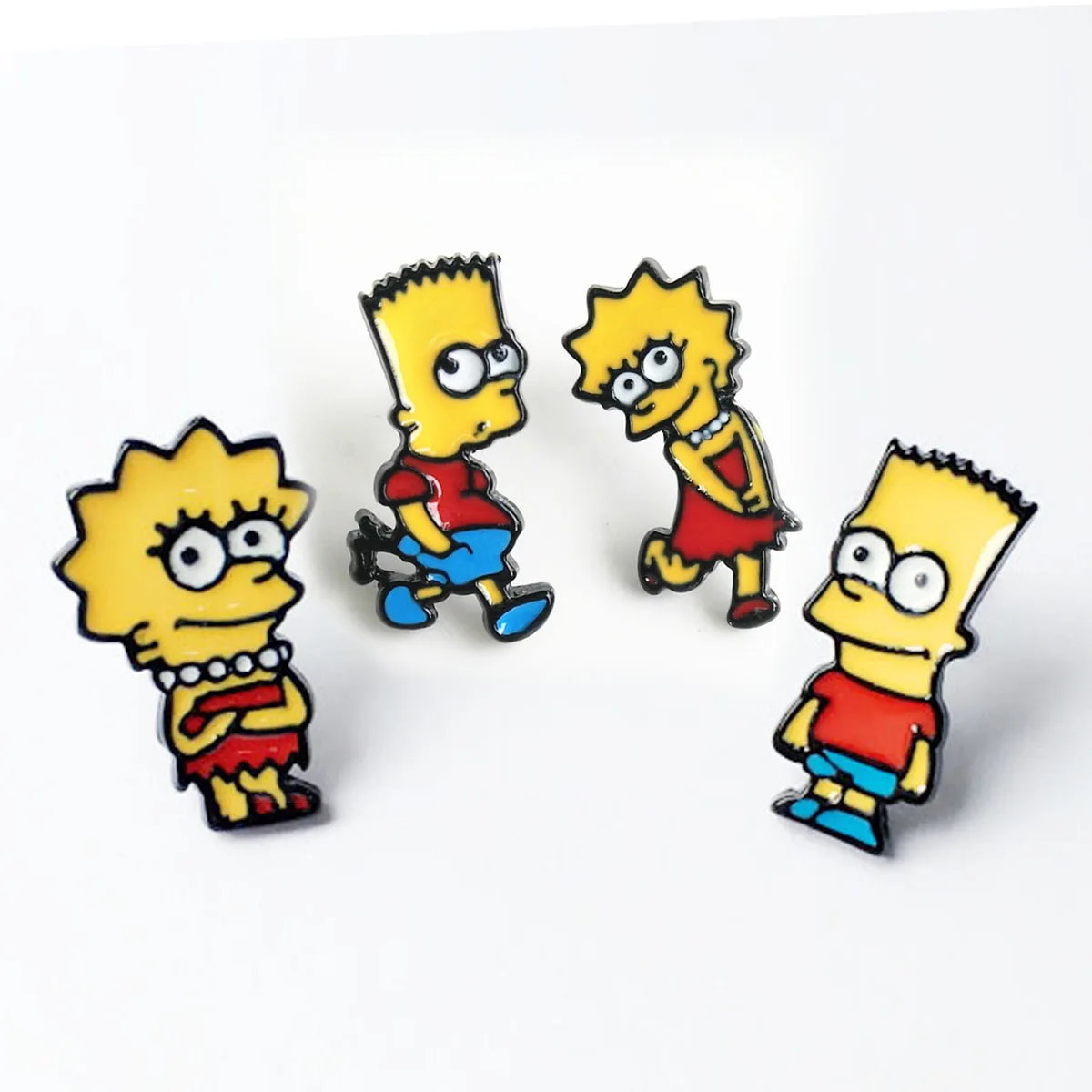 European and American cartoon cartoons Simpsun a Lisa full color dripping oil alloy Ear Studs Earrings
European and American cartoon cartoons Simpsun a Lisa full color dripping oil alloy Ear Studs Earrings